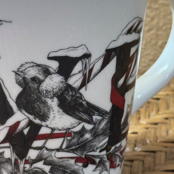 Williams Sonoma RORY DOBNER Love Mug Birds Christmas Holiday Winter Coffee Cup - Picture 3 of 9